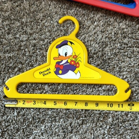 Vintage Set of Walt Disney Kids Plastic Hangers Mickey, Minnie, Donald - Picture 11 of 12